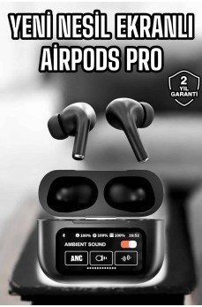 Kablosuz Bluetooth Kulaklık Ekranlı Uzun Şarj Süreli ANC Destekli