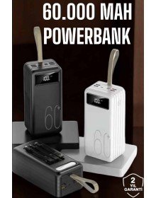 Powerbank 60.000 MAH Dijital Göstergeli 4 Portlu Taşınabilir