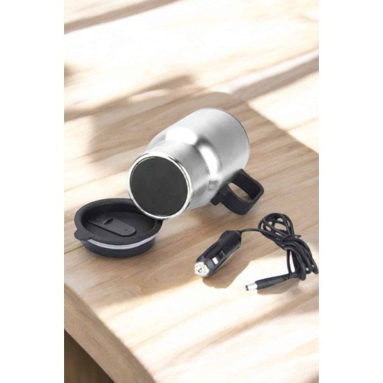 Araç İçi Çelik Su Isıtıcı Termos Bardak Çakmak Girişli Kupa Görünümlü