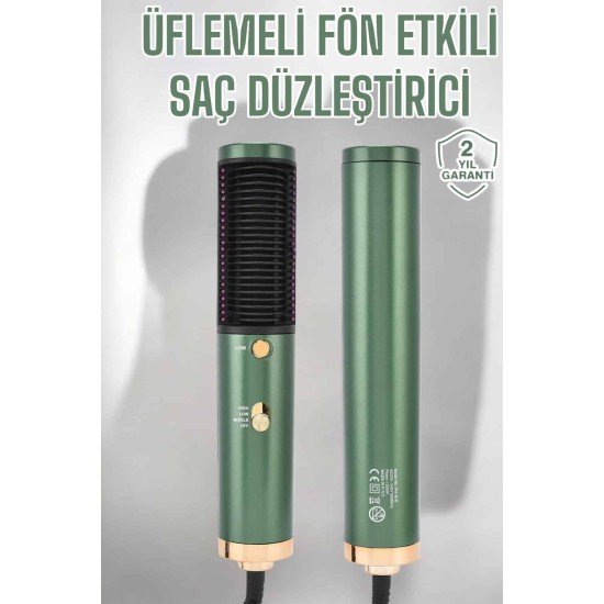 Üflemeli Fön Tarak Düzleştirici Seramik Kaplama Elektriklenme Karşıtı Üflemeli Fön Tarak Düzleştirici Seramik Kaplama Elektriklenme Karşıtı