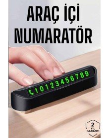 Numaralık Araç İçi Araba Araç Park Numaratör Telefon Numarası Yazma