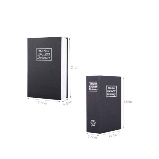 Büyük Boy Anahtarlı Kitap Görünümlü Gizli Kasa Çelik Kasa Altın Kasası