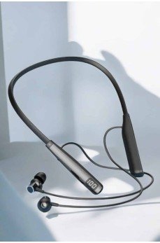 Dijital Göstergeli Kulak İçi Kablosuz Bluetooth Kulaklık Boyun Bantlı