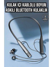 Boyun Askılı Bluetooth Kulaklık Uzun Şarj Süreli Dijital Göstergeli Kablolu
