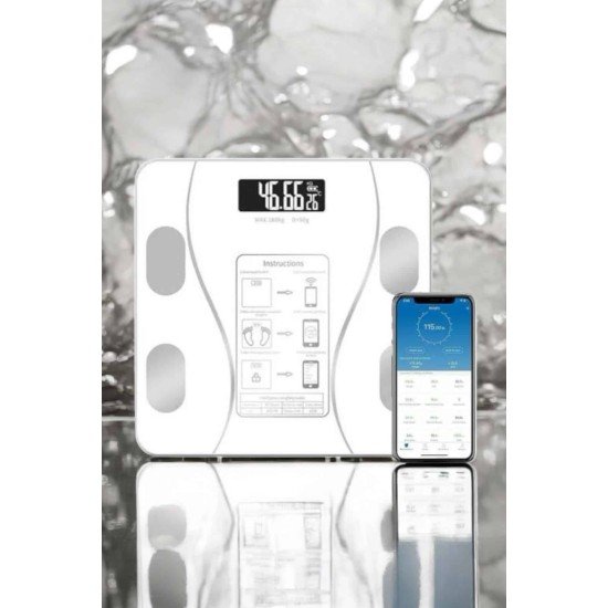 Akıllı Tartı Bluetooth Bağlantılı Yağ Ölçebilen Tartı Yeni Nesil Akıllı Tartı Bluetooth Bağlantılı Yağ Ölçebilen Tartı Yeni Nesil
