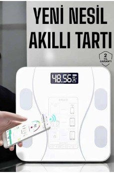 Tartı Baskül Dijital Elektronik Tartı Vücut Analiz Wifi Akıllı Yağ Ölçer