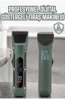 Tıraş Makinesi Dijital Göstergeli Turbo Motor Paslanmaz Çelik