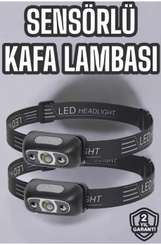 Kafa Lambası Kamp Lambası Led Işık Şarjlı Ayarlanabilir