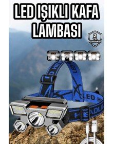 Balıkçı Kafa Lambası Led Işık 4 Farklı Mod Esnek ve Ayarlanabilir