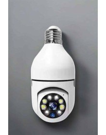 Ampul Görünümlü Güvenlik Kamerası Duylu Wifi Kamerası Dönebilen