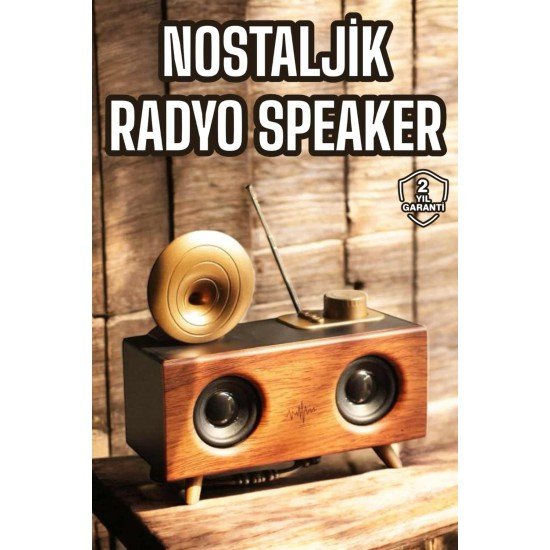 Nostaljik Görünümlü Bluetooth Bağlantılı Speaker Nostaljik Görünümlü Bluetooth Bağlantılı Speaker