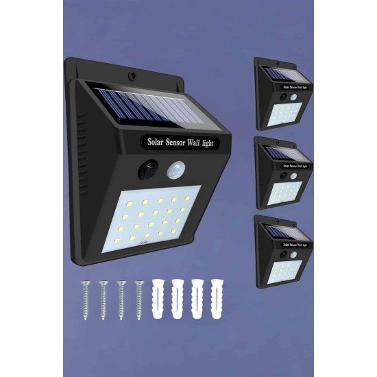 Solar Lamba Giriş, Bahçe Yol Avlu Hareket Sensörlü Led Parlak Gece Su Geçirmez Solar Lamba Giriş, Bahçe Yol Avlu Hareket Sensörlü Led Parlak Gece Su Geçirmez