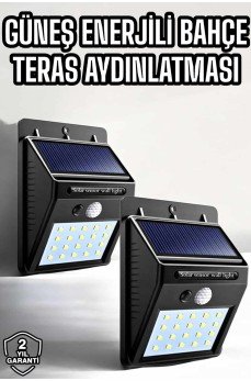 Solar Güneş Enerji Panelli Sensörlü Lamba Enerji Tasarruflu