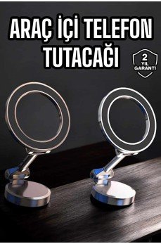 Telefon Tutucu Tüm Arabalara Uyumlu Araç İçi Katlanabilir Manyetik Tasarım
