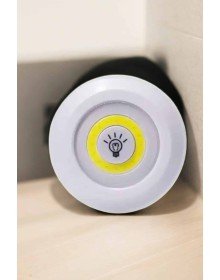 Spot Lamba Led Işık 3'lü Uzaktan Kumandalı Pilli Yapışkanlı Kablosuz