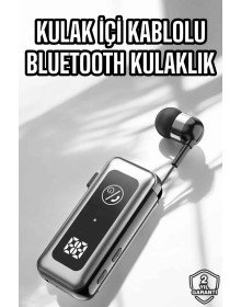 Makaralı Bluetooth Kulaklık Kulak İçi Dijital Göstergeli Yüksek Ses Kaliteli