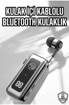 Makaralı Bluetooth Kulaklık Kulak İçi Dijital Göstergeli Yüksek Ses Kaliteli