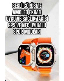 Akıllı Saat NFC ve GPS Uyumlu Uyku ve Sağlık Takibi Sesli Görüşme