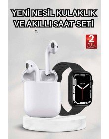 2025 Model Akıllı Saat ve 2.Nesil TWS Bluetooth Kulaklık ANC Özelliği Amoled Ekran