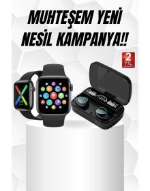 Kaliteli Akıllı Saat ve Kaliteli Bluetooth Kulaklık ANC Özelliği Uzun Pil Ömrü