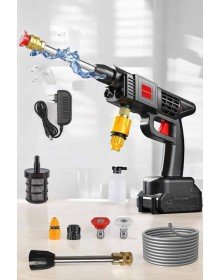 Şarjlı Oto Yıkama Tabancası Su Basınçlı Hazneli Bataryalı