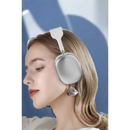 P9 Plus Kablosuz Kulak Üstü Bluetooth Kulaklık Beyaz Yüksek Ses Kaliteli