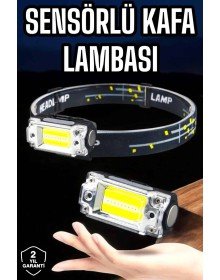 Kafa Lambası El Fenerli Kamp Lambası USB Şarjlı Esnek Lamba