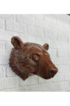 Ayı Başı Duvar Dekoru Modern Asılabilir Heykel 25x19 cm