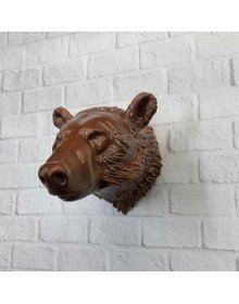 Ayı Başı Duvar Dekoru Modern Asılabilir Heykel 25x19 cm