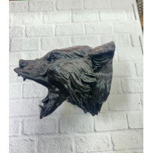 3D Siyah Ayı Başı Duvar Dekoru Modern Asılabilir Heykel 25x19 cm