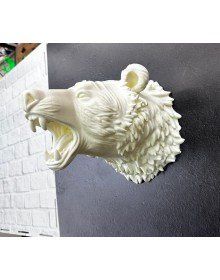 Krem Ayı Figürü Duvar Süsü Asılabilir Hediyelik Dekoratif 25x19 cm