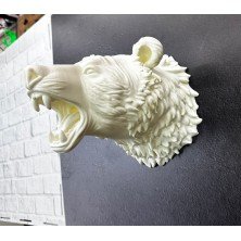 Krem Ayı Figürü Duvar Süsü Asılabilir Hediyelik Dekoratif 25x19 cm