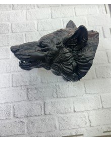 3D Siyah Ayı Başı Duvar Süsü Özel Tasarım Dekoratif Heykel 25x19 cm