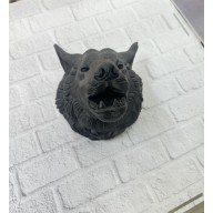 Dekoratif Asılabilir Siyah Ayı Başı 3D Duvar Heykeli 25x19 cm