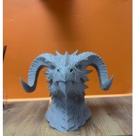 Asılabilir / Masaüstü Ejderha Modeli 3D Dekoratif Heykel 22x17 cm