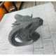 3D Ejderha Başı Heykeli Koleksiyonluk Dekoratif Figür 22x17 cm