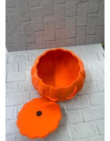 21 cm Kapaklı Balkabağı Kutu Konsept Dekor Şeker Saklama Kabı