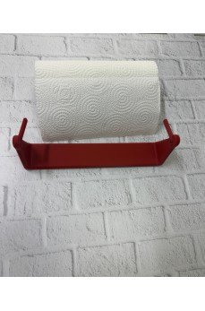 Dekoratif Kırmızı Kağıt Havlu Tutucu Duvar Askılı Model
