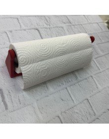 Dekoratif Kırmızı Kağıt Havlu Tutucu Duvar Askılı Model