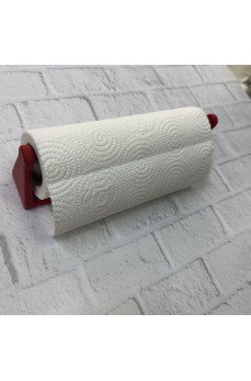 Dekoratif Kırmızı Kağıt Havlu Tutucu Duvar Askılı Model