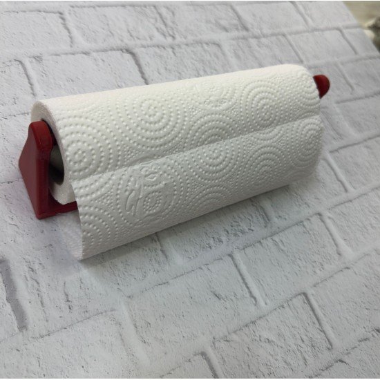 Dekoratif Kırmızı Kağıt Havlu Tutucu Duvar Askılı Model