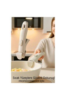 Profesyonel Kıskaçlı Tencere Tava Tutucu – Isıya Dayanıklı, Güvenli Kavrama