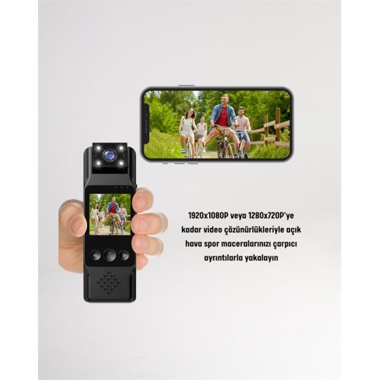 WiFi Özellikli Taşınabilir Kamera – 1.3” TFT Ekran, 3MP Fotoğraf, 128GB Kart Desteği WiFi Özellikli Taşınabilir Kamera – 1.3” TFT Ekran, 3MP Fotoğraf, 128GB Kart Desteği