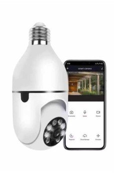 Wifi Güvenlik Kamerası Çift kameralı Ampule Takılabilir Sensörlü