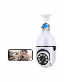 Wifi Güvenlik Kamerası Çift kameralı Ampule Takılabilir Sensörlü