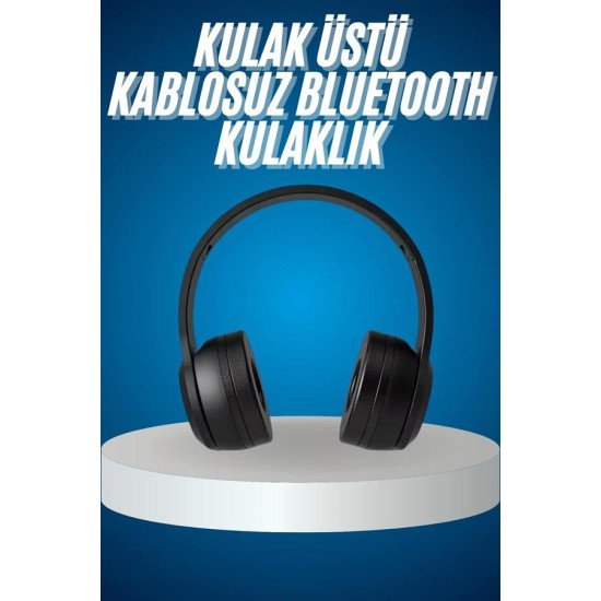 Wireless 5.0 Bluetooth Kablosuz Kulaklık ANC Özellikli Kulak Üstü Ayarlanabilir