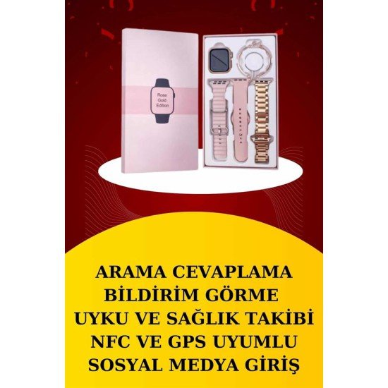 Wireless Şarjlı Akıllı Saat ve Dijital Göstergeli Kablosuz Bluetooth Kulaklık Nabız Ölçer