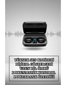 Wireless Şarjlı Pembe Akıllı Saat ve Kablosuz Bluetooth Kulaklık Dokunmatik Kontrol