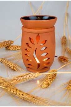 Yaprak Model  El Yapımı Çömlek Buhurdanlık Tütsülük