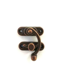 Yay Gözü, Ahşap Kutu Klipsi - Büyük 37x45 mm, Antik, 1 Adet
